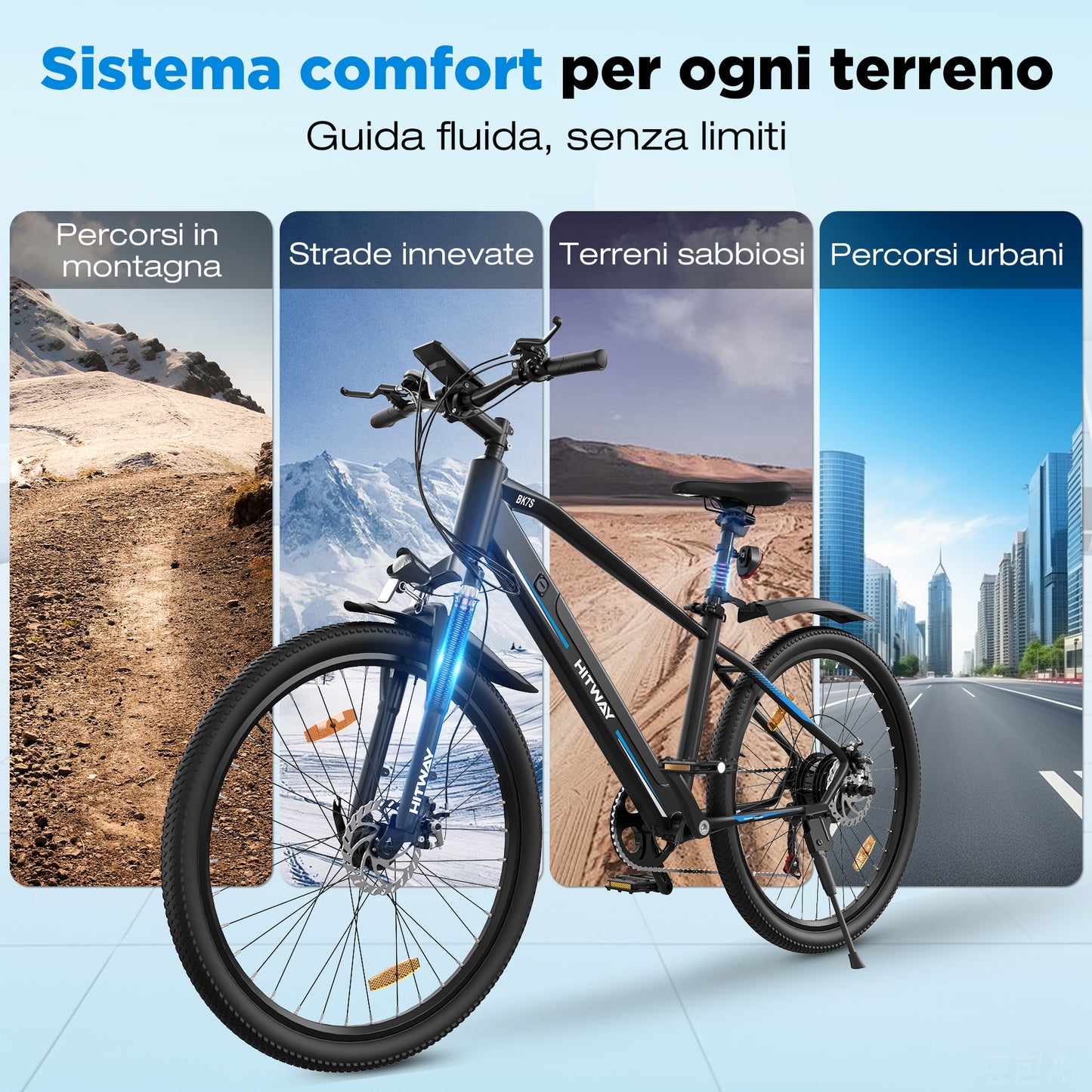 BK7S Bicicletta Elettrica