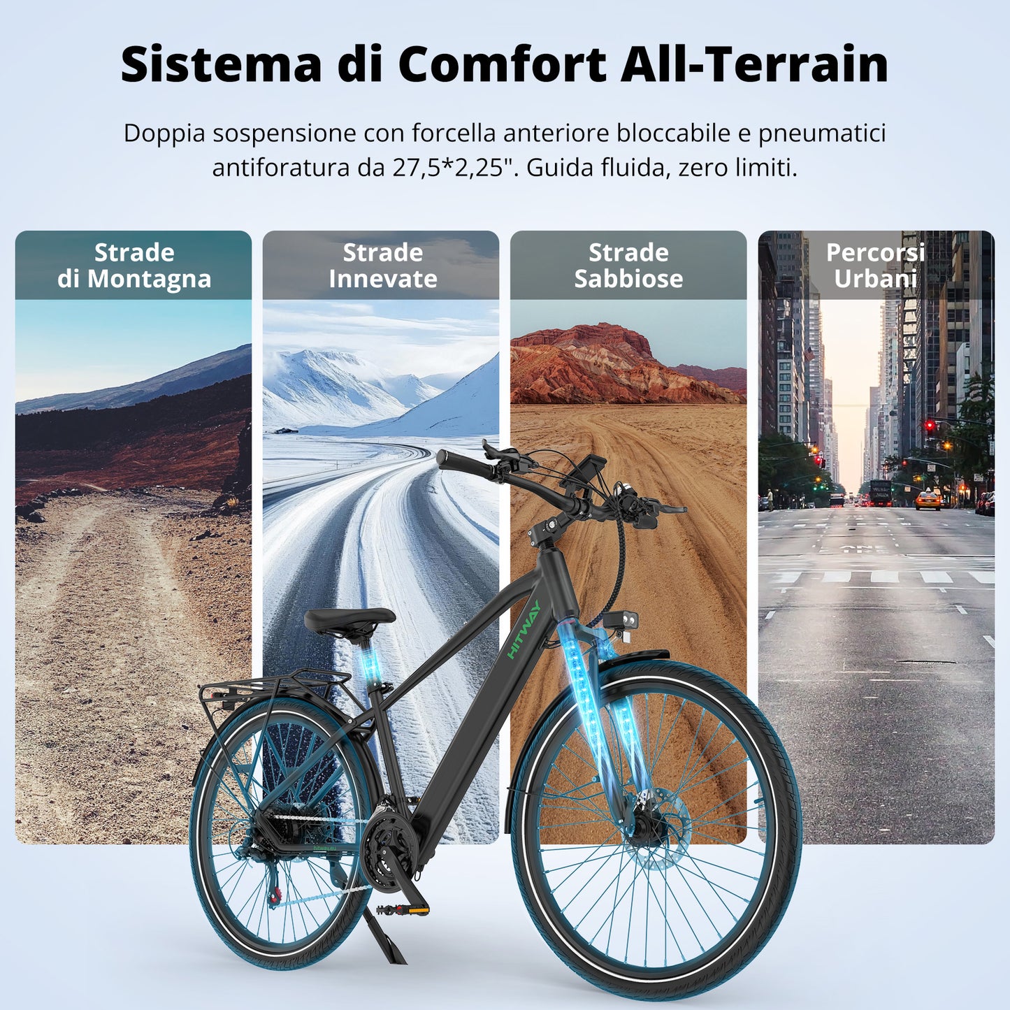BK7S Pro bici elettrica urbana 27,5"