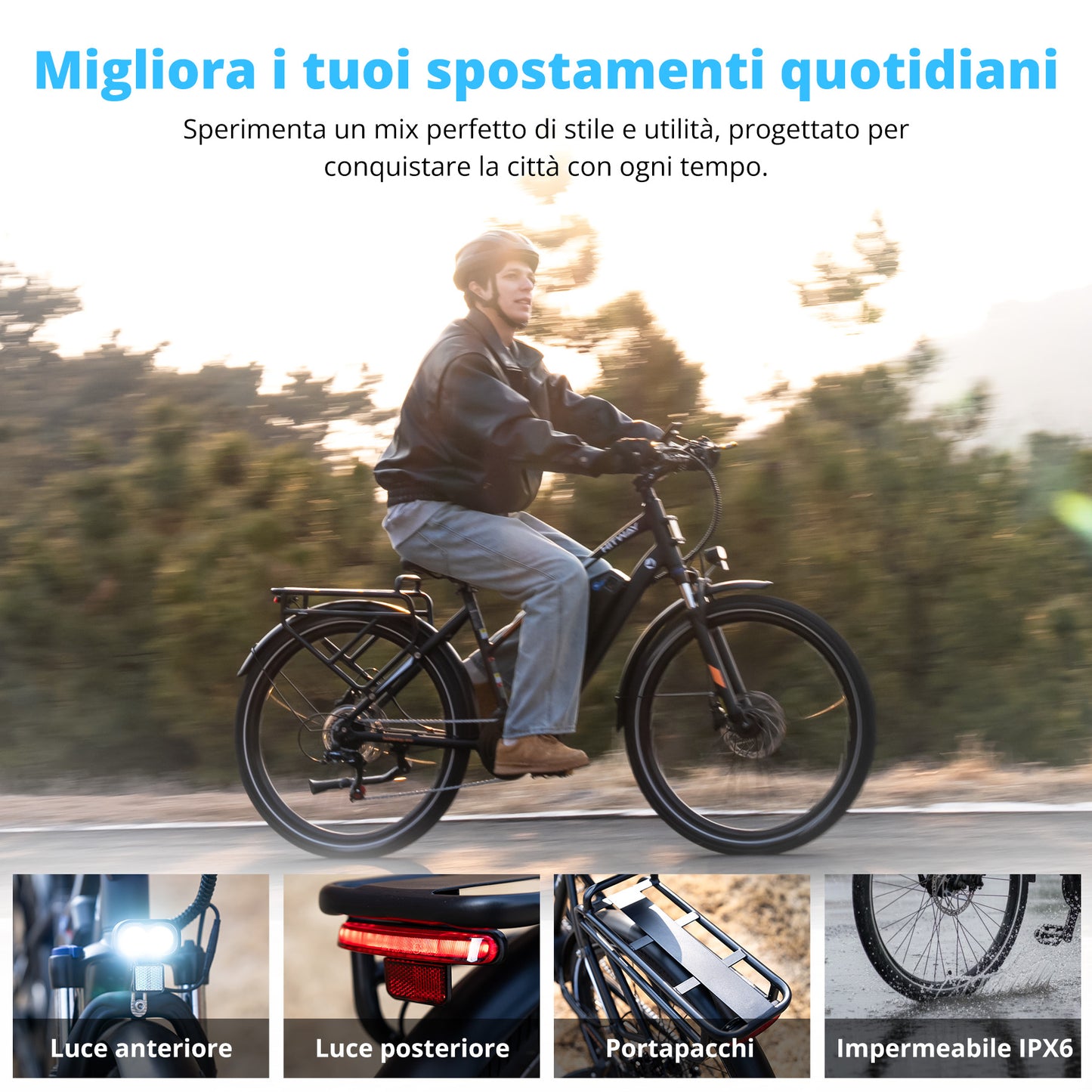 BK-U1 bici elettrica con motore centrale
