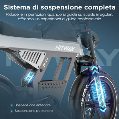 BK28 Bici Elettrica con Pneumatici Fat